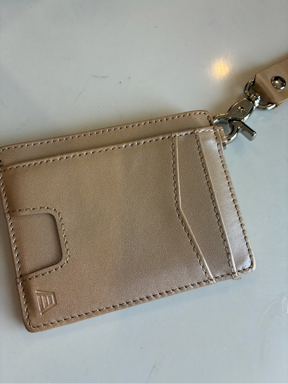 Andar Leather Wristlet Card Holder in Nude - Picture 2 of 2